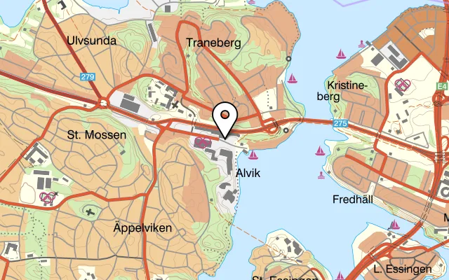 Karta som visar Melanders Alvik på Gustavslundsvägen 14, 167 51 Bromma