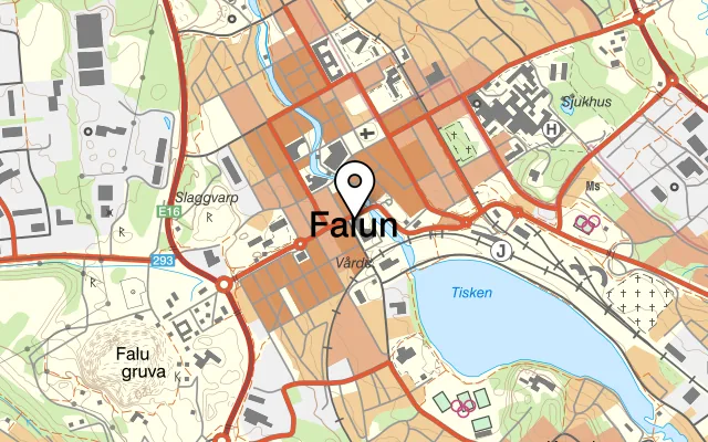 Karta som visar Texas Longhorn på Myntgatan 10, 791 62 Falun