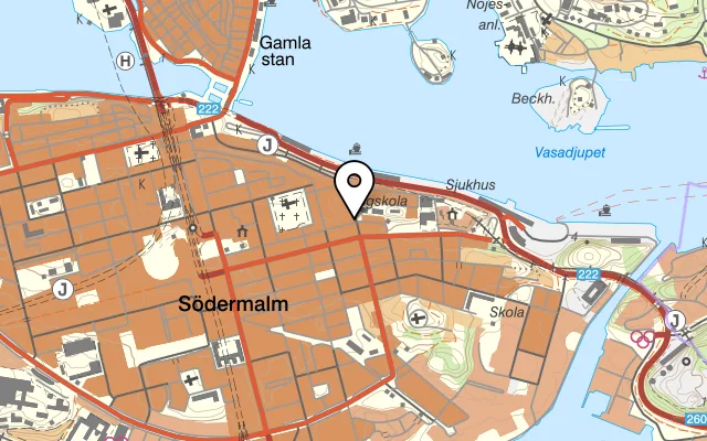 Karta som visar Chokladfabriken på Renstiernas gata 12, 116 28 Stockholm