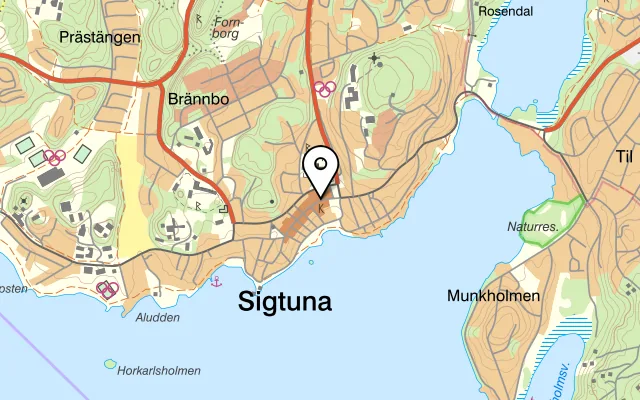 Karta som visar Valvet på Stora Gatan 40c, 193 30 Sigtuna