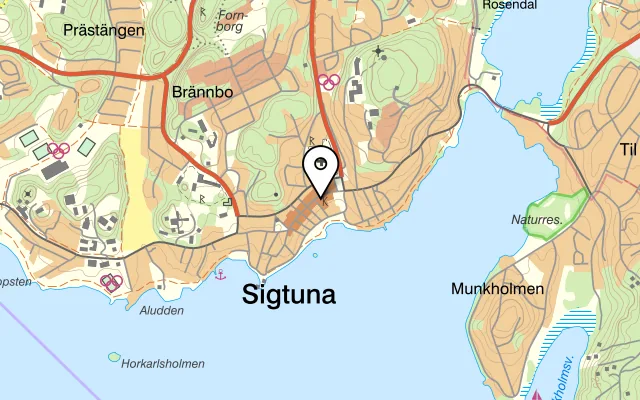 Karta som visar Kopparkitteln på Stora Gatan 31, 193 30 Sigtuna