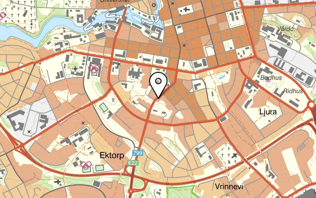 Karta som visar Rosa Pantern på Gamla Övägen 7, 603 45 Norrköping