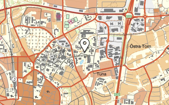 Karta som visar Moroten & Piskan på Sölvegatan 22B, 223 63 Lund