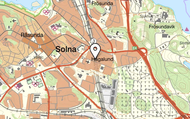 Karta som visar Chili Masala på Hagalundsgatan 19, 169 66 Solna