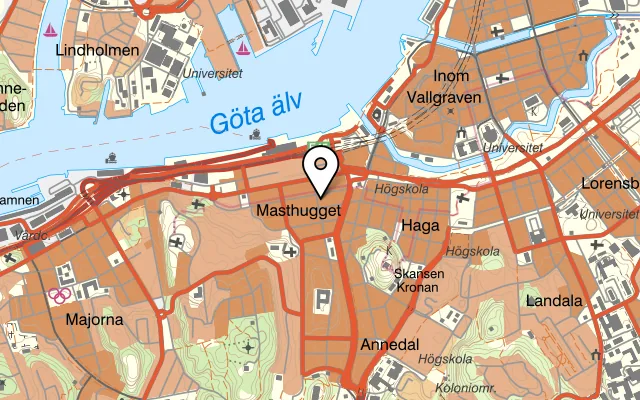 Karta som visar Le Pub på Nordhemsgatan 22-24, 413 06 Göteborg, Sweden