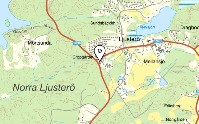 Karta som visar Feliz på Eskadervägen 2, 183 54 Täby