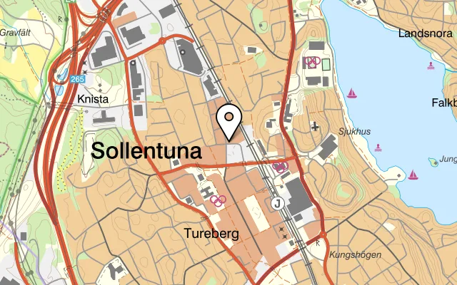 Karta som visar Som hemma på Turebergs allé 8, 191 64 Sollentuna