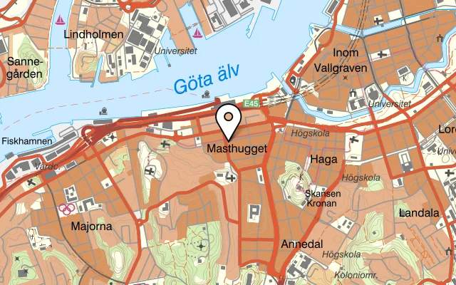 Karta som visar Mae Krua på Andra Långgatan 24, 413 28 Göteborg