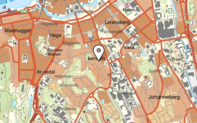 Karta som visar Resturang KG Källare på Karl Gustavsgatan 56, 411 31 Göteborg