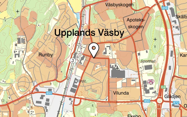 Karta som visar Italian Slice på Centralvägen 6, 194 76 Upplands Väsby