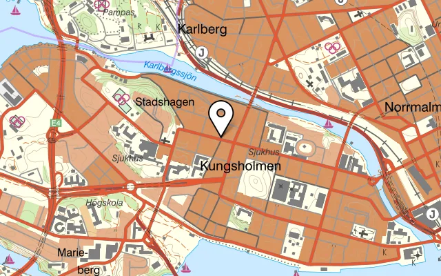 Karta som visar Il forno da Gino på Fridhemsgatan 41, 112 46 Stockholm