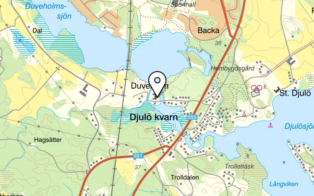 Karta som visar Dufweholms Herrgård på Herrgårdsvägen 16, 641 92 Katrineholm