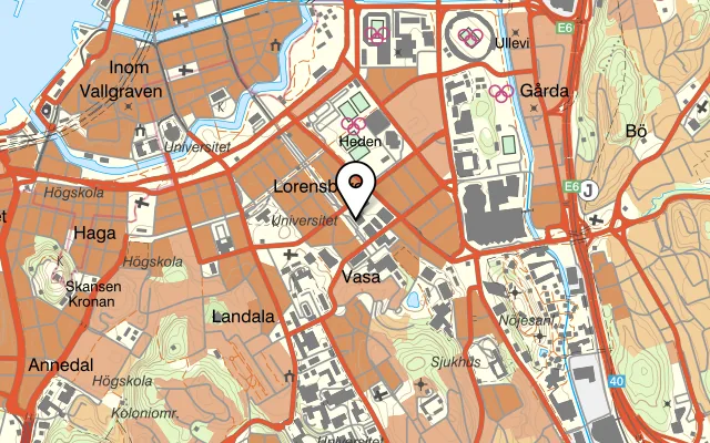 Karta som visar Park aveny café på Kungsportsavenyen 36, 411 36 Göteborg