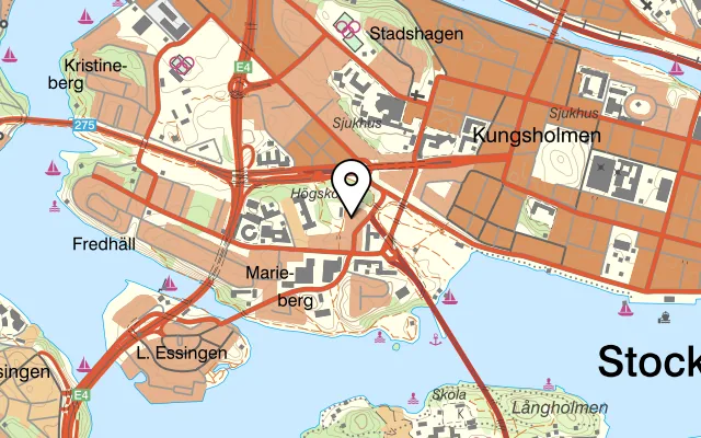 Karta som visar Sjödins på Sjödalsvägen 16, 141 47 Huddinge