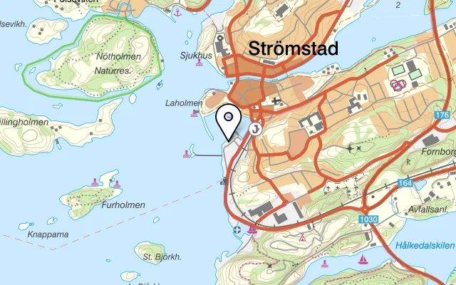 Karta som visar Rökeriet på Uddevallavägen, 452 31 Strömstad