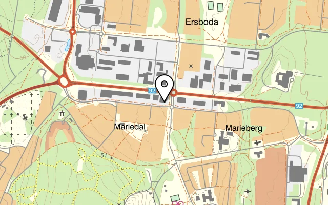 Karta som visar Restaurang MIX på Björnvägen 11, 906 40 Umeå