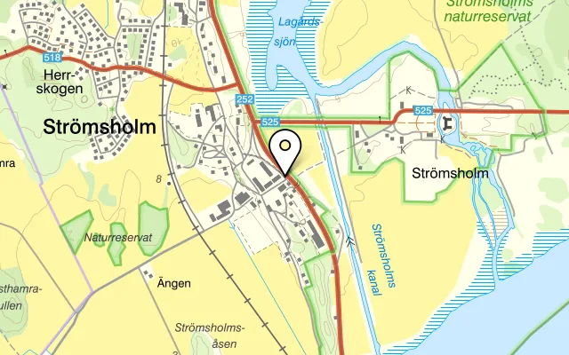 Karta som visar Gula Hästen AB på Stallbacken 2, 734 94 Strömsholm