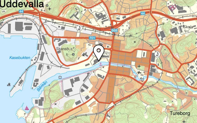 Karta som visar Kajkanten på Museigatan 1, 451 50 Uddevalla