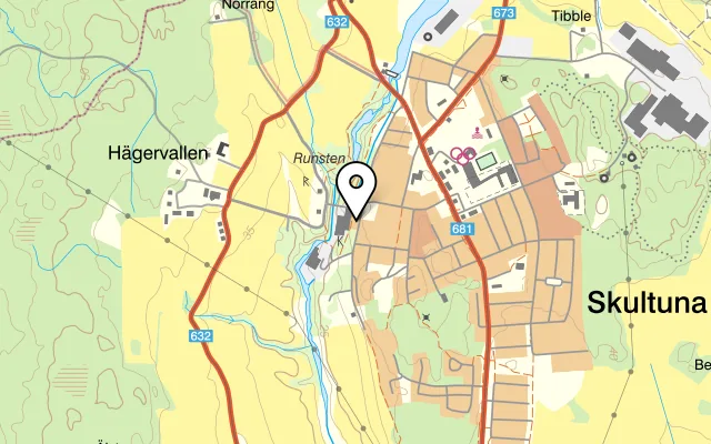 Karta som visar Restaurang Bruksgatan 6 på Postadress, Bruksgatan 18, Möllegränden 8, 252 23 Helsingborg