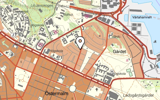 Karta som visar Conton på Grevgatan 9, 114 53 Stockholm