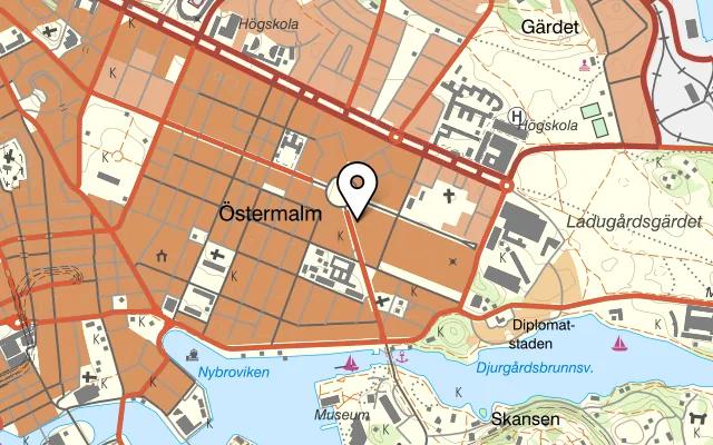 Karta som visar Cassi på Narvavägen 30, 115 22 Stockholm