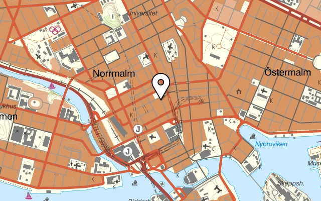 Karta som visar Tokyo Diner på Hötorget 3, 111 57 Stockholm