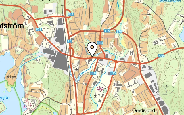 Karta som visar Renates Bageri & Restaurang AB på Östra Storgatan 21, 293 34 Olofström