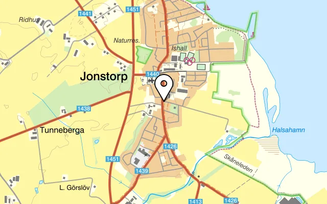 Karta som visar Pizzeria Mona Lisa på Jonstorpsvägen 26B, 263 71 Jonstorp