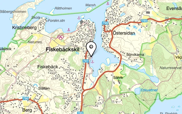 Karta som visar Brygghuset på Fiskebäckskilsvägen 28, 451 78 Fiskebäckskil