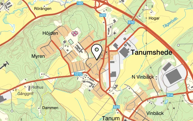 Karta som visar Källaren på Affärsvägen 12, 457 30 Tanumshede