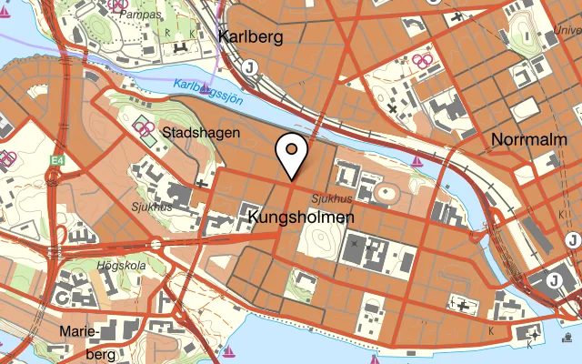 Karta som visar Le Bistro på Sankt Eriksgatan 45, 112 34 Stockholm