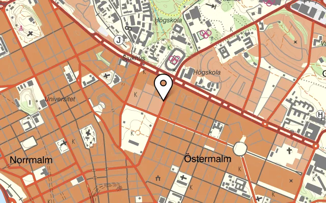 Karta som visar Proviant på Albanovägen 24, 114 19 Stockholm