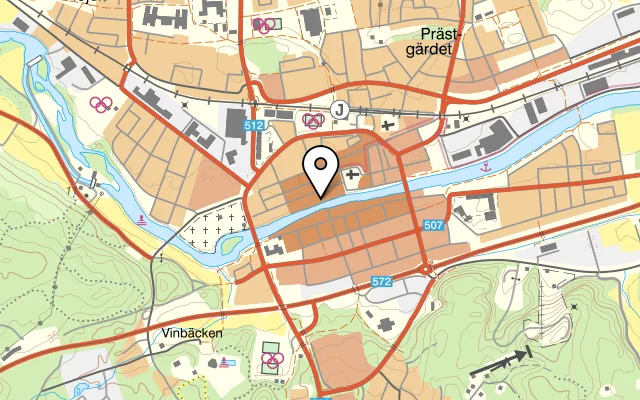 Karta som visar Restaurang Ågården på Kapellgatan 8, 732 30 Arboga