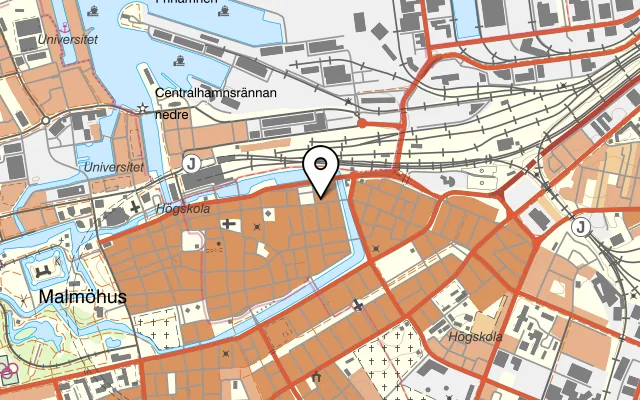 Karta som visar La Trattoria på Östra Tullgatan 7, 211 28 Malmö
