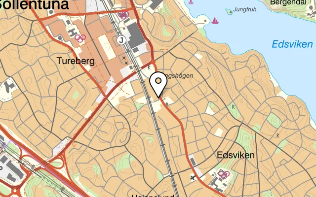 Karta som visar Beckers kök på Sollentunavägen 131, 191 44 Sollentuna