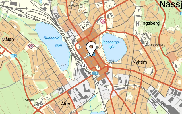 Karta som visar Caférangen på Industrigatan 42 E, 571 38 Nässjö