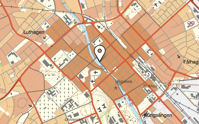Karta som visar Bettys pub på Östra Ågatan 13, 753 22 Uppsala, Sweden