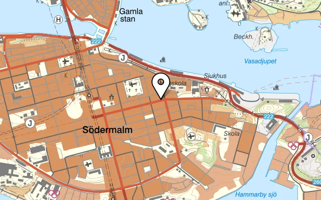 Karta som visar Gandhi på Folkungagatan 95, 116 30 Stockholm