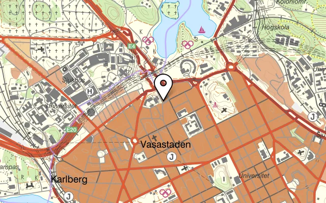 Karta som visar Mukut på Ynglingagatan 26, 113 47 Stockholm