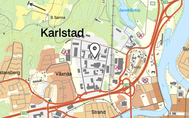 Karta som visar go'medda på Bromsgatan 8, 653 41 Karlstad