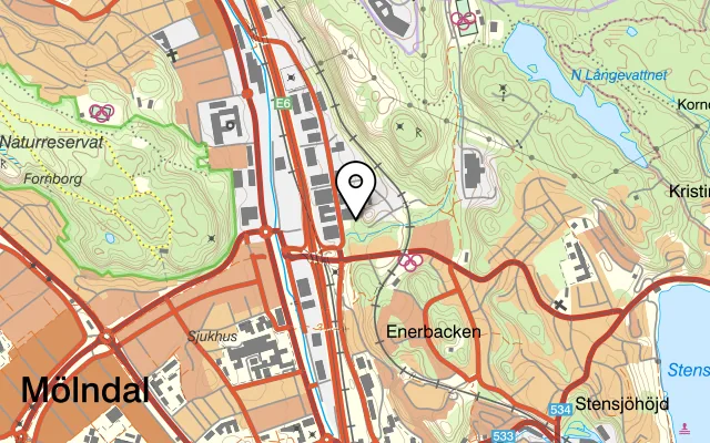 Karta som visar Nya Etage på Flöjelbergsgatan 2, 431 35 Mölndal