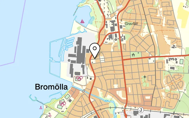 Karta som visar IFÖ Hus på Ivögatan 3, 295 31 Bromölla