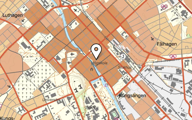 Karta som visar Mat Vin på Olof Palmes plats 2, 753 21 Uppsala