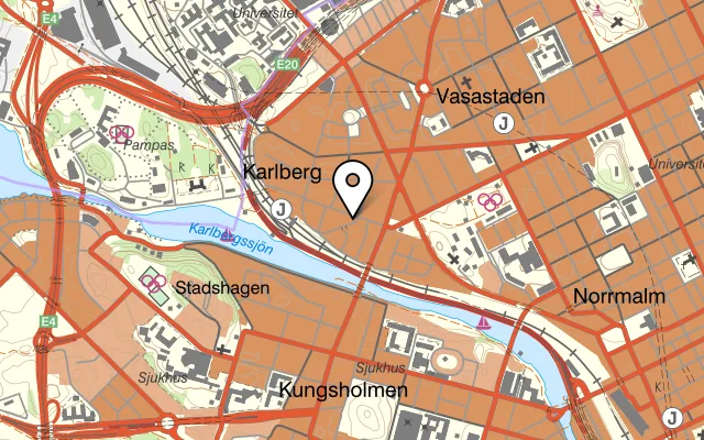Karta som visar Levinskys Burger på Rörstrandsgatan 9, 113 40 Stockholm