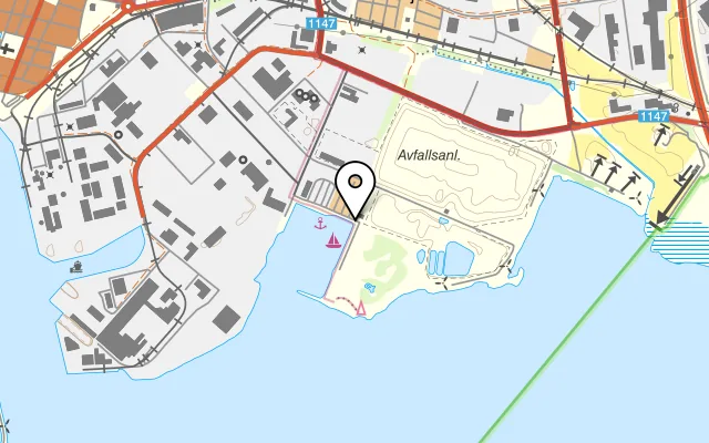 Karta som visar Idas by the sea på Lundåkrahamnen, 261 31 Landskrona