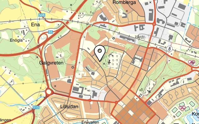 Karta som visar Saby jay thaimat på Enöglavägen 20A, 745 32 Enköping