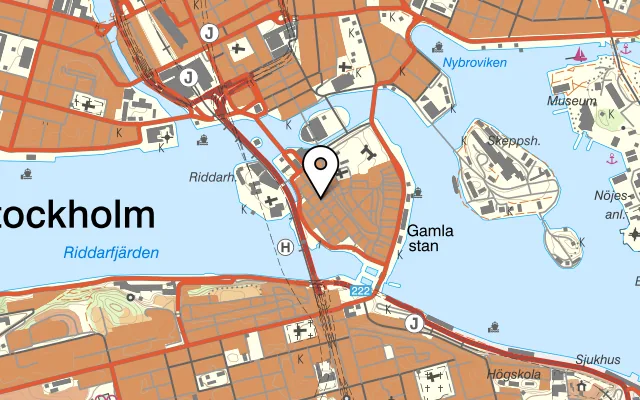 Karta som visar Tritonia på Stora Nygatan 20, 111 27 Stockholm, Sweden