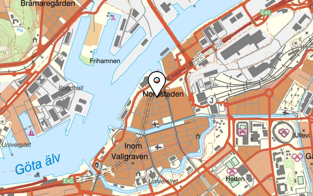 Karta som visar Lilla Hanoi på Torggatan 4, 411 05 Göteborg