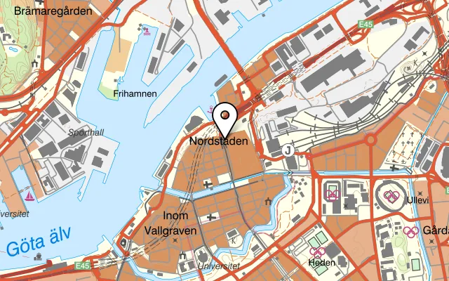 Karta som visar Café green & rum på Södra Vägen 47, 412 54 Göteborg