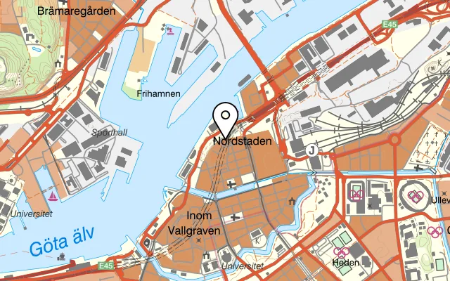 Karta som visar Simba på Sankt Eriksgatan 3, 411 05 Göteborg